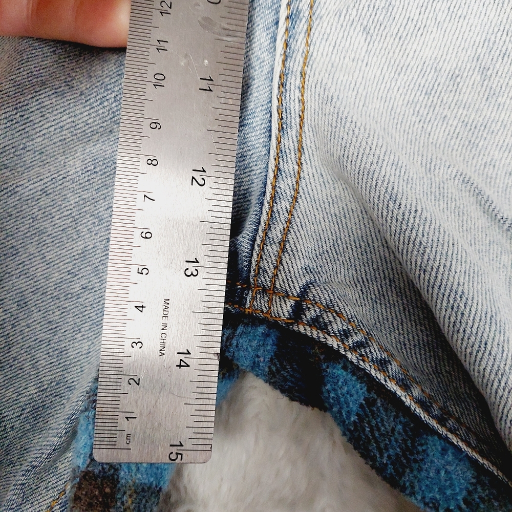 NEW BDG Urban Outfitters Half Plaid Half Jean Pants P6243 - Picture 6 of 9